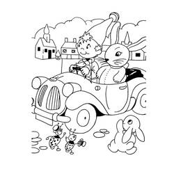 Dessin à colorier: Oui-Oui (Personnages de dessins animés) #44715 - Coloriages à Imprimer Gratuits