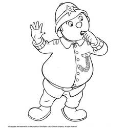 Dessin à colorier: Oui-Oui (Personnages de dessins animés) #44722 - Coloriages à Imprimer Gratuits