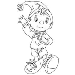 Dessin à colorier: Oui-Oui (Personnages de dessins animés) #44740 - Coloriages à Imprimer Gratuits