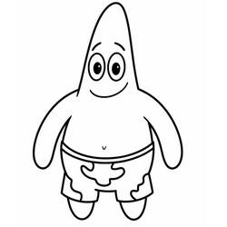 Dessin à colorier: Patrick Étoile (Personnages de dessins animés) #220628 - Coloriages à Imprimer Gratuits