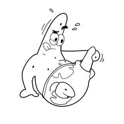 Dessin à colorier: Patrick Étoile (Personnages de dessins animés) #220637 - Coloriages à Imprimer Gratuits