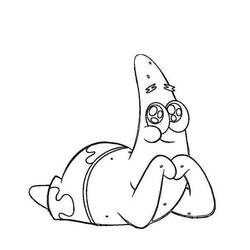 Dessin à colorier: Patrick Étoile (Personnages de dessins animés) #220651 - Coloriages à Imprimer Gratuits