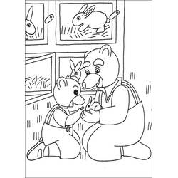 Dessin à colorier: Petit Ours Brun (Personnages de dessins animés) #195019 - Coloriages à Imprimer Gratuits