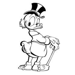 Dessin à colorier: Picsou (Personnages de dessins animés) #199845 - Coloriages à Imprimer Gratuits