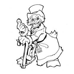 Dessin à colorier: Picsou (Personnages de dessins animés) #199846 - Coloriages à Imprimer Gratuits