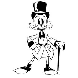 Dessin à colorier: Picsou (Personnages de dessins animés) #199847 - Coloriages à Imprimer Gratuits
