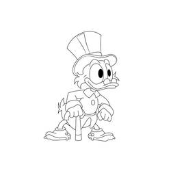 Dessin à colorier: Picsou (Personnages de dessins animés) #199849 - Coloriages à Imprimer Gratuits