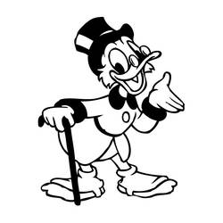 Dessin à colorier: Picsou (Personnages de dessins animés) #31764 - Coloriages à Imprimer Gratuits