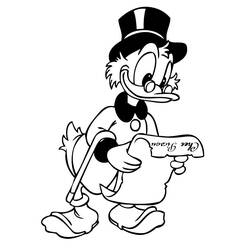 Dessin à colorier: Picsou (Personnages de dessins animés) #31765 - Coloriages à Imprimer Gratuits