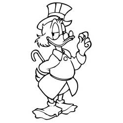 Dessin à colorier: Picsou (Personnages de dessins animés) #31766 - Coloriages à Imprimer Gratuits