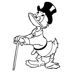 Dessin à colorier: Picsou (Personnages de dessins animés) #31770 - Coloriages à Imprimer Gratuits