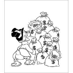 Dessin à colorier: Picsou (Personnages de dessins animés) #31771 - Coloriages à Imprimer Gratuits