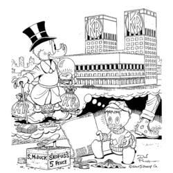 Dessin à colorier: Picsou (Personnages de dessins animés) #31786 - Coloriages à Imprimer Gratuits