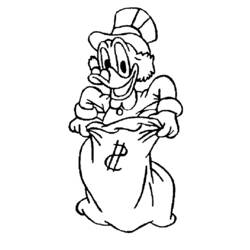 Dessin à colorier: Picsou (Personnages de dessins animés) #31793 - Coloriages à Imprimer Gratuits