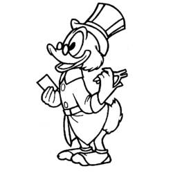 Dessin à colorier: Picsou (Personnages de dessins animés) #31795 - Coloriages à Imprimer Gratuits