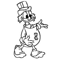 Dessin à colorier: Picsou (Personnages de dessins animés) #31845 - Coloriages à Imprimer Gratuits