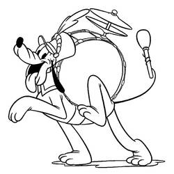 Dessin à colorier: Pluto (Personnages de dessins animés) #197057 - Coloriages à Imprimer Gratuits