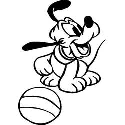 Dessin à colorier: Pluto (Personnages de dessins animés) #197060 - Coloriages à Imprimer Gratuits
