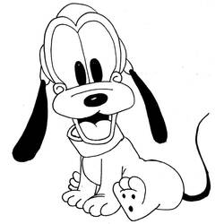 Dessin à colorier: Pluto (Personnages de dessins animés) #197062 - Coloriages à Imprimer Gratuits