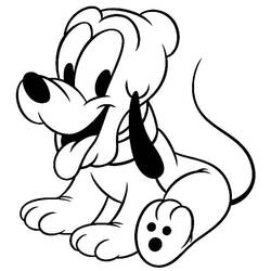 Dessin à colorier: Pluto (Personnages de dessins animés) #197063 - Coloriages à Imprimer Gratuits