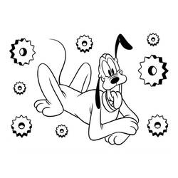 Dessin à colorier: Pluto (Personnages de dessins animés) #197064 - Coloriages à Imprimer Gratuits