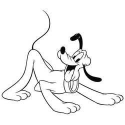 Dessin à colorier: Pluto (Personnages de dessins animés) #197065 - Coloriages à Imprimer Gratuits