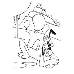 Dessin à colorier: Pluto (Personnages de dessins animés) #197066 - Coloriages à Imprimer Gratuits