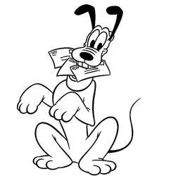Dessin à colorier: Pluto (Personnages de dessins animés) #197068 - Coloriages à Imprimer Gratuits