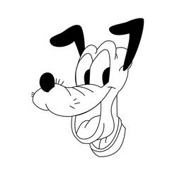 Dessin à colorier: Pluto (Personnages de dessins animés) #197070 - Coloriages à Imprimer Gratuits