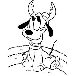 Dessin à colorier: Pluto (Personnages de dessins animés) #197073 - Coloriages à Imprimer Gratuits