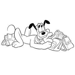 Dessin à colorier: Pluto (Personnages de dessins animés) #197074 - Coloriages à Imprimer Gratuits