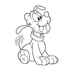 Dessin à colorier: Pluto (Personnages de dessins animés) #197077 - Coloriages à Imprimer Gratuits