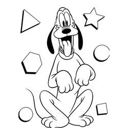 Dessin à colorier: Pluto (Personnages de dessins animés) #197078 - Coloriages à Imprimer Gratuits