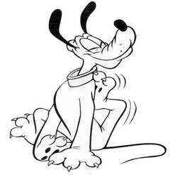 Dessin à colorier: Pluto (Personnages de dessins animés) #197079 - Coloriages à Imprimer Gratuits