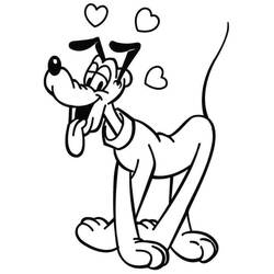 Dessin à colorier: Pluto (Personnages de dessins animés) #197081 - Coloriages à Imprimer Gratuits