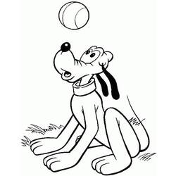 Dessin à colorier: Pluto (Personnages de dessins animés) #197083 - Coloriages à Imprimer Gratuits