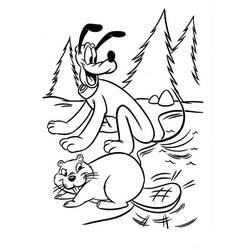 Dessin à colorier: Pluto (Personnages de dessins animés) #197084 - Coloriages à Imprimer Gratuits