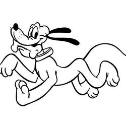 Dessin à colorier: Pluto (Personnages de dessins animés) #197088 - Coloriages à Imprimer Gratuits