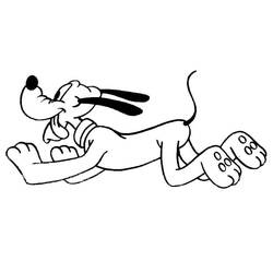 Dessin à colorier: Pluto (Personnages de dessins animés) #197089 - Coloriages à Imprimer Gratuits