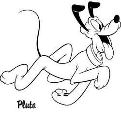 Dessin à colorier: Pluto (Personnages de dessins animés) #197091 - Coloriages à Imprimer Gratuits