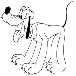 Dessin à colorier: Pluto (Personnages de dessins animés) #197092 - Coloriages à Imprimer Gratuits
