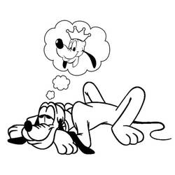 Dessin à colorier: Pluto (Personnages de dessins animés) #197095 - Coloriages à Imprimer Gratuits