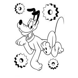 Dessin à colorier: Pluto (Personnages de dessins animés) #197096 - Coloriages à Imprimer Gratuits