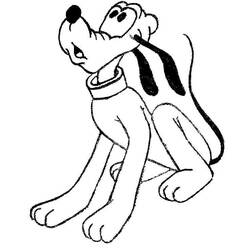 Dessin à colorier: Pluto (Personnages de dessins animés) #197097 - Coloriages à Imprimer Gratuits
