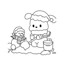 Dessin à colorier: Pochacco (Personnages de dessins animés) #220067 - Coloriages à Imprimer Gratuits