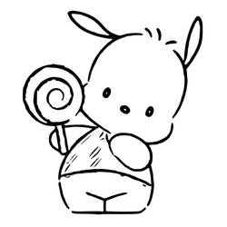 Dessin à colorier: Pochacco (Personnages de dessins animés) #220073 - Coloriages à Imprimer Gratuits