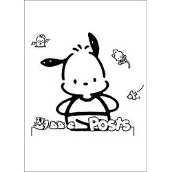 Dessin à colorier: Pochacco (Personnages de dessins animés) #220077 - Coloriages à Imprimer Gratuits