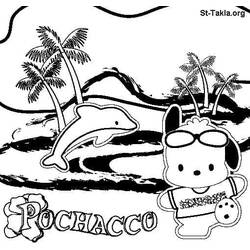 Dessin à colorier: Pochacco (Personnages de dessins animés) #220082 - Coloriages à Imprimer Gratuits