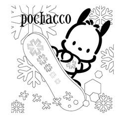 Dessin à colorier: Pochacco (Personnages de dessins animés) #220085 - Coloriages à Imprimer Gratuits