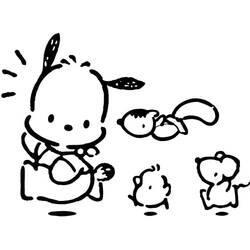Dessin à colorier: Pochacco (Personnages de dessins animés) #220086 - Coloriages à Imprimer Gratuits